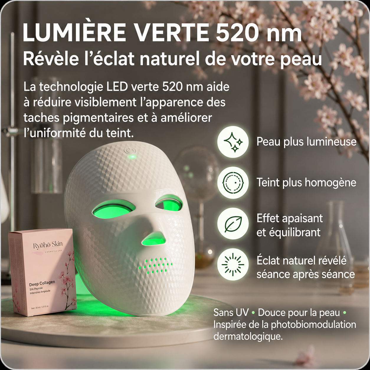 Ryōhō Skin Glow™| Masque Led Visage