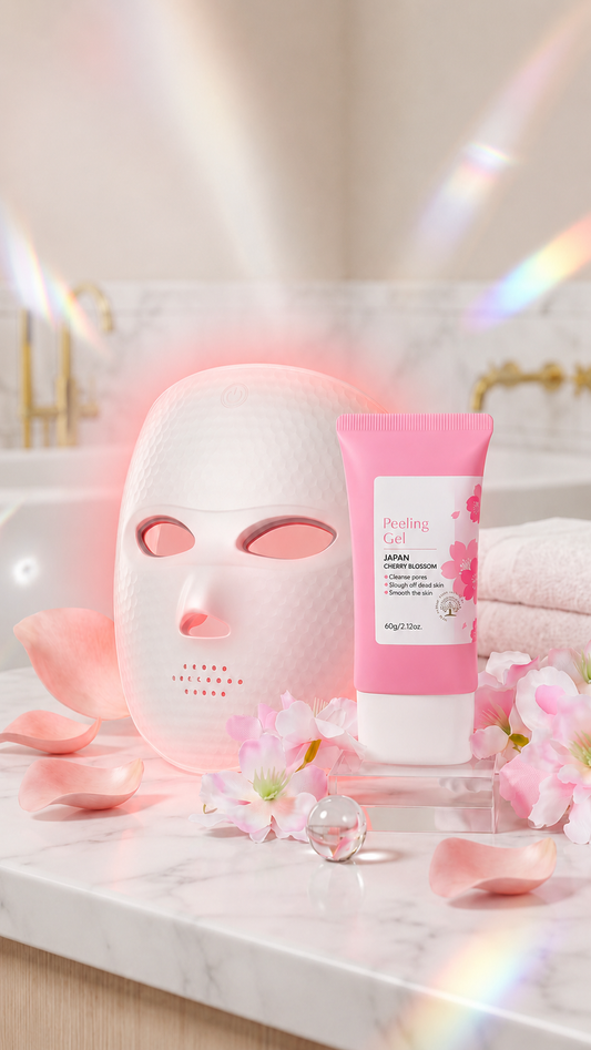 Routine Glow — Masque LED + Derma Sakura