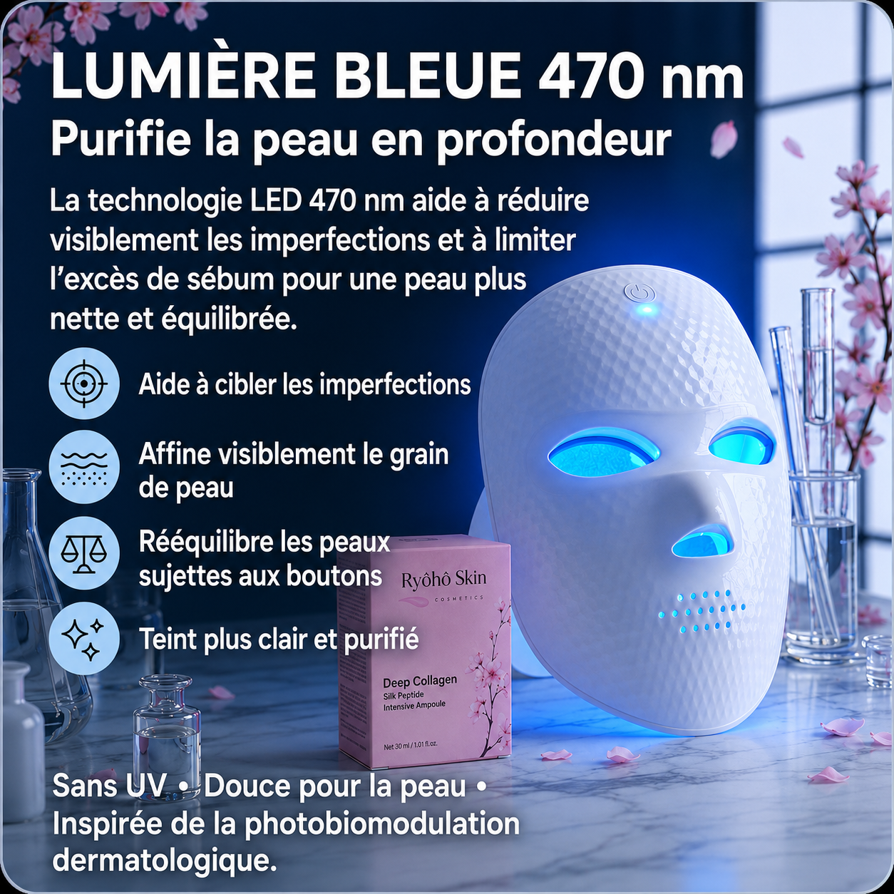 Ryōhō Skin Glow™| Masque Led Visage