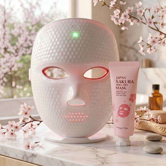 Duo Glow — Masque LED + LumiSakura